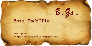 Botz Zsófia névjegykártya