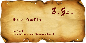 Botz Zsófia névjegykártya