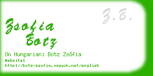 zsofia botz business card